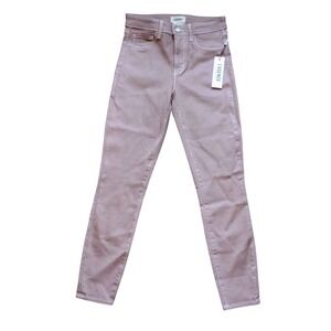 L'Agence Margot High Rise Skinny Contrast Coated Jeans Toffee Natural 25 NEW